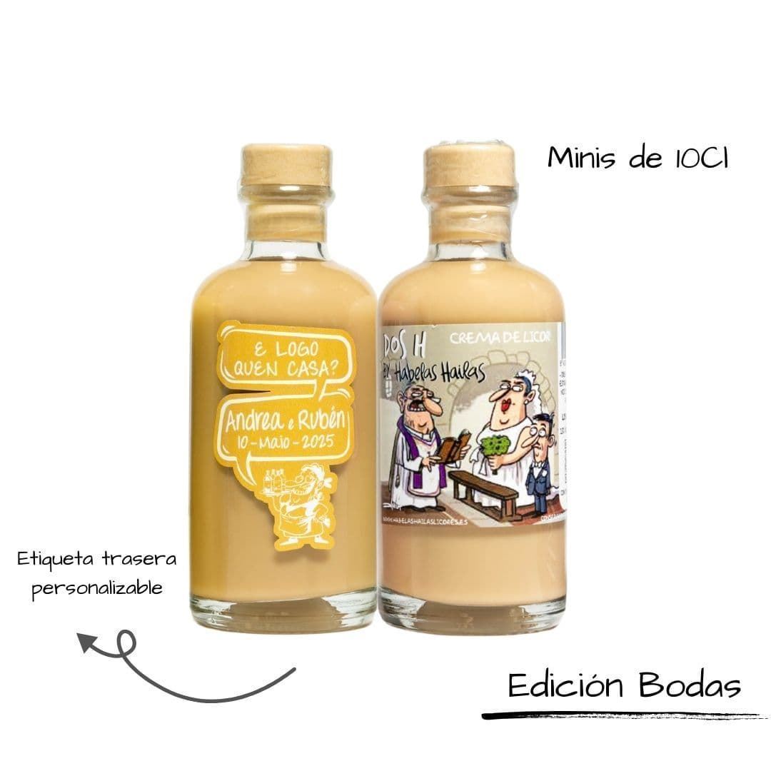 Crema de Licor Davila - miniatura personalizada Ed. Bodas - Imagen 1