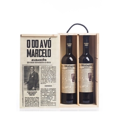 Vino Albariño O Do Avó Marcelo - D.O Rías Baixas - 2 botellas en caja de madera - Imagen 2